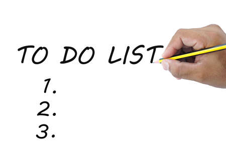 Human hand writing the to do list.の写真素材