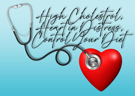 stethoscope and heart. Vector illustration for posterの写真素材