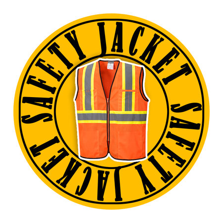 Life vest sign on white background, vector illustrationの写真素材