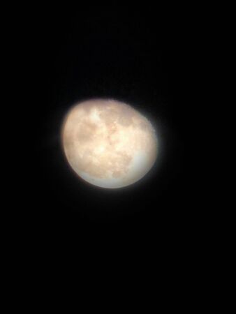 Waxing gibbous moonのeditorial素材