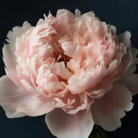 This charming image features a romantic peony with soft, blush pink petals and a full, round shape. The gentle beauty and alluring details make it perfect for various design projects, especially those with a romantic or feminine theme.の素材
