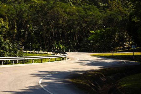 Road within a university in Thailand.の写真素材