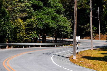 Road within a university in Thailand.の写真素材