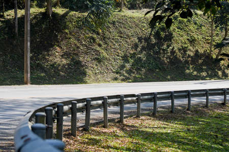 Road within a university in Thailand.の写真素材