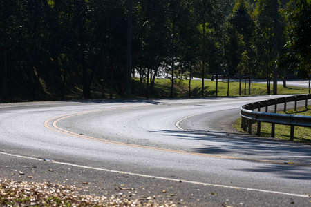 Road within a university in Thailand.の写真素材
