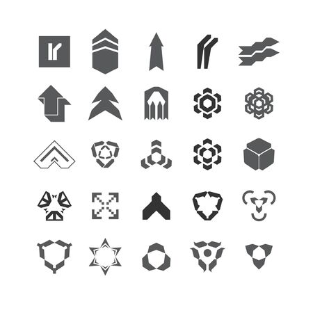Set of Arrows. vector signs. Flat web icons. illustration isolated on white backgroundのイラスト素材