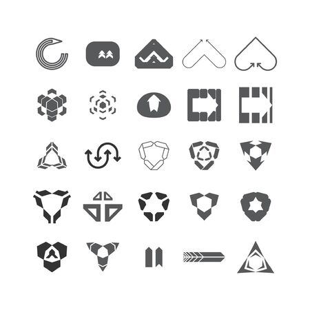 Set of Arrows. vector signs. Flat web icons. illustration isolated on white backgroundのイラスト素材
