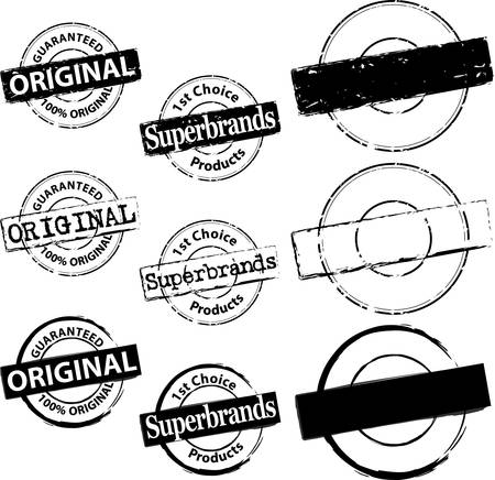Rubber Stamp Original and Superbrandのイラスト素材