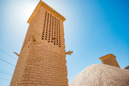 Yazd - Iran. April 23, 2017. The Temple of Silence in Yazd.With its winding lanes, forest of badgirs, mud-brick houses and delightful places to stay, Yazd is a 'don't miss' destination.のeditorial素材