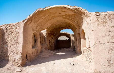 Yazd - Iran. April 23, 2017. The Temple of Silence in Yazd.With its winding lanes, forest of badgirs, mud-brick houses and delightful places to stay, Yazd is a 'don't miss' destination.のeditorial素材