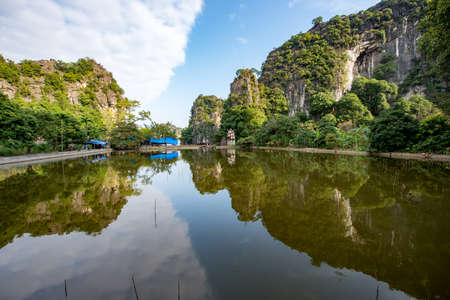 Ninh Binh Province - Vietnam. December 06, 2015. South of Hanoi, Ninh Binh province is blessed with natural beauty, cultural sights and the Cuc Phuong National Park, Vietnam.のeditorial素材