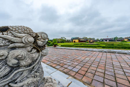 Hue - Vietnam. December 08, 2015. Imperial Enclosure Top choice historic site in Hue, Vietnam.The Imperial Enclosure or Imperial City is a citadel-within-a-citadel, housing the emperor s residence, temples and palaces, and the main buildings of state, witのeditorial素材