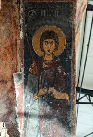Nigde, Turkey. August 25, 2019: Andaval (Adualis, Ambabalis) Church in Aktas. In Niger. Constantine Basilica, Helena Church.のeditorial素材
