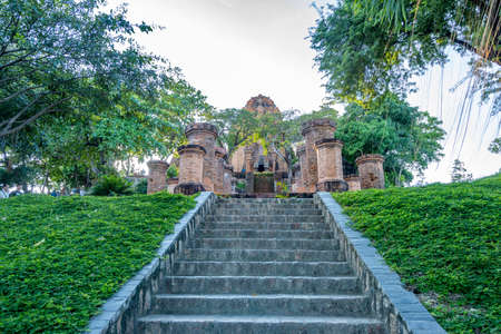 Nha Trang - Vietnam. December 13, 2015. Po Nagar Cham Towers Top choice buddhist temple in Nha Trang.Built between the 7th and 12th centuries, these impressive Cham towers are still actively used forのeditorial素材