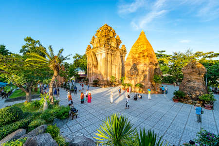 Nha Trang - Vietnam. December 13, 2015. Po Nagar Cham Towers Top choice buddhist temple in Nha Trang.Built between the 7th and 12th centuries, these impressive Cham towers are still actively used forのeditorial素材