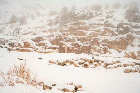 Welcome to Sagalassos. Isparta, Turkey.To visit the sprawling ruins of Sagalassos, high amid the jagged peaks of Akdag, is to approach myth: the ancient ruined city set in starkの写真素材