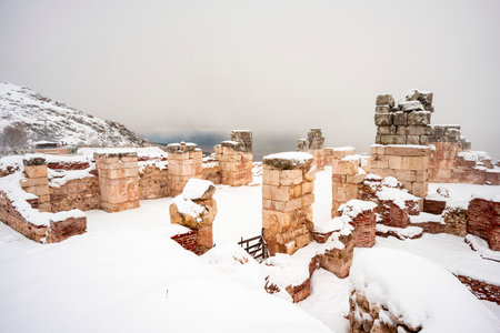 Welcome to Sagalassos. Isparta, Turkey.To visit the sprawling ruins of Sagalassos, high amid the jagged peaks of Akdag, is to approach myth: the ancient ruined city set in starkの写真素材