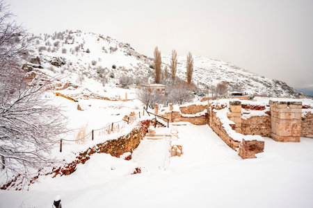 Welcome to Sagalassos. Isparta, Turkey.To visit the sprawling ruins of Sagalassos, high amid the jagged peaks of Akdag, is to approach myth: the ancient ruined city set in starkの写真素材