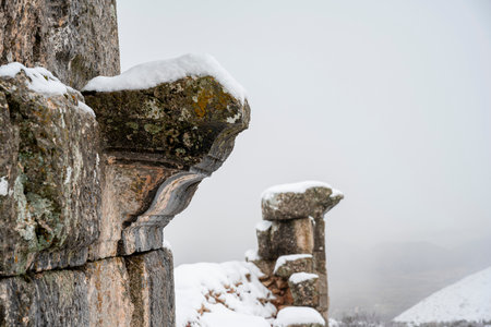 Welcome to Sagalassos. Isparta, Turkey.To visit the sprawling ruins of Sagalassos, high amid the jagged peaks of Akdag, is to approach myth: the ancient ruined city set in starkの写真素材