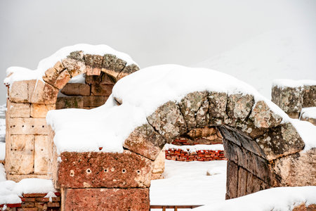 Welcome to Sagalassos. Isparta, Turkey.To visit the sprawling ruins of Sagalassos, high amid the jagged peaks of Akdag, is to approach myth: the ancient ruined city set in starkの写真素材