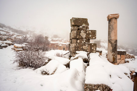 Welcome to Sagalassos. Isparta, Turkey.To visit the sprawling ruins of Sagalassos, high amid the jagged peaks of Akdag, is to approach myth: the ancient ruined city set in starkの写真素材