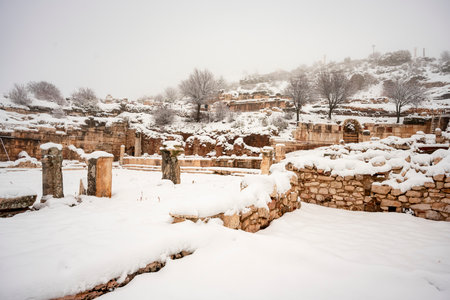 Welcome to Sagalassos. Isparta, Turkey.To visit the sprawling ruins of Sagalassos, high amid the jagged peaks of Akdag, is to approach myth: the ancient ruined city set in starkの写真素材