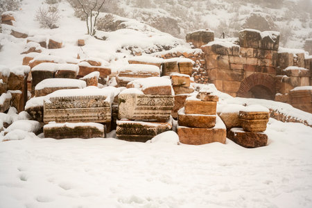 Welcome to Sagalassos. Isparta, Turkey.To visit the sprawling ruins of Sagalassos, high amid the jagged peaks of Akdag, is to approach myth: the ancient ruined city set in starkの写真素材