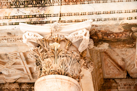 Burdur Sagalassos Archeological Site.To visit the sprawling ruins of Sagalassos, high amid the peaks of Akdag, is to approach myth.Sagalassos Ancient under the snow on a winter dayの写真素材