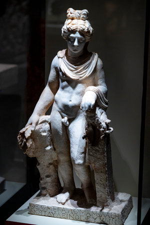 Statues, sarcophagi and other artifacts from the ancient city of Perge are exhibited in the Antalya...