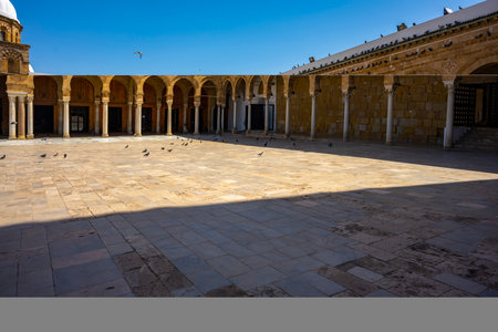 Zitouna Mosque, Located in the heart of Tunis' medina, this important mosque was founded in 734 and built on a site once occupied by a church. It was totally rebuilt in the 9th centuryの写真素材