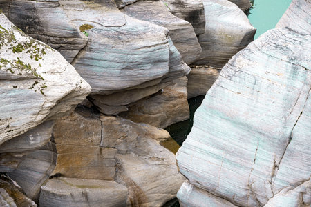 Panorama landscape of rock formations of Tasyaran Valley Natural Park canyon (Tasyaran Valley). Located in Usak (Usak), Turkeyの写真素材