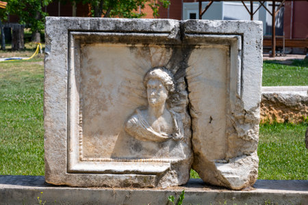 The Aphrodite of Aphrodisias (Aphrodisias) combined aspects of a local Anatolian, archaic fertility goddess with those of the Hellenic Aphrodite, goddess of love and beauty. Geyre,の写真素材
