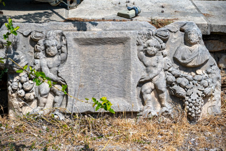 The Aphrodite of Aphrodisias (Aphrodisias) combined aspects of a local Anatolian, archaic fertility goddess with those of the Hellenic Aphrodite, goddess of love and beauty. Geyre,の写真素材
