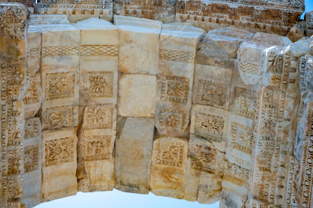 The Aphrodite of Aphrodisias (Aphrodisias) combined aspects of a local Anatolian, archaic fertility goddess with those of the Hellenic Aphrodite, goddess of love and beauty. Geyre,の写真素材