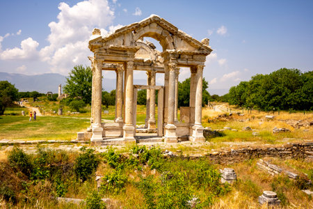 The Aphrodite of Aphrodisias (Aphrodisias) combined aspects of a local Anatolian, archaic fertility goddess with those of the Hellenic Aphrodite, goddess of love and beauty. Geyre,の写真素材
