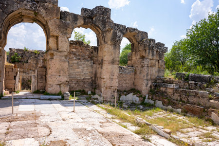 The Aphrodite of Aphrodisias (Aphrodisias) combined aspects of a local Anatolian, archaic fertility goddess with those of the Hellenic Aphrodite, goddess of love and beauty. Geyre,の写真素材