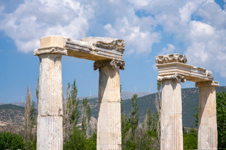 The Aphrodite of Aphrodisias (Aphrodisias) combined aspects of a local Anatolian, archaic fertility goddess with those of the Hellenic Aphrodite, goddess of love and beauty. Geyre,の写真素材