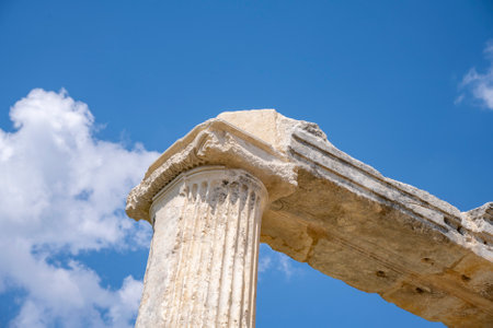 The Aphrodite of Aphrodisias (Aphrodisias) combined aspects of a local Anatolian, archaic fertility goddess with those of the Hellenic Aphrodite, goddess of love and beauty. Geyre,の写真素材