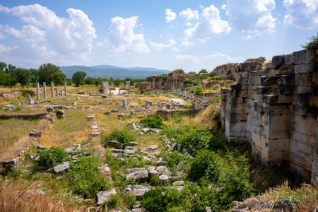 The Aphrodite of Aphrodisias (Aphrodisias) combined aspects of a local Anatolian, archaic fertility goddess with those of the Hellenic Aphrodite, goddess of love and beauty. Geyre,の写真素材