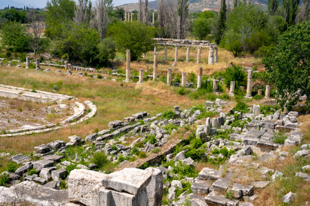The Aphrodite of Aphrodisias (Aphrodisias) combined aspects of a local Anatolian, archaic fertility goddess with those of the Hellenic Aphrodite, goddess of love and beauty. Geyre,の写真素材