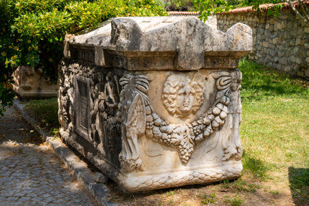 The Aphrodite of Aphrodisias (Aphrodisias) combined aspects of a local Anatolian, archaic fertility goddess with those of the Hellenic Aphrodite, goddess of love and beauty. Geyre,の写真素材