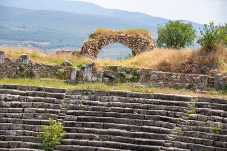 The Aphrodite of Aphrodisias (Aphrodisias) combined aspects of a local Anatolian, archaic fertility goddess with those of the Hellenic Aphrodite, goddess of love and beauty. Geyre,の写真素材