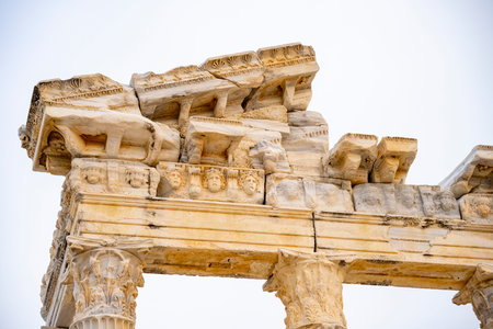 The Ancient City of Side. Port. peninsula Turkey. Manavgat. Antalya. The largest amphitheater in...