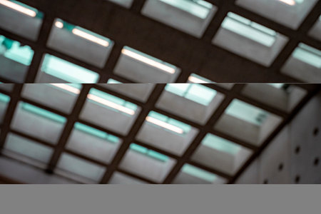 Abstract background of light and shadow in modern office building, stock photoの写真素材
