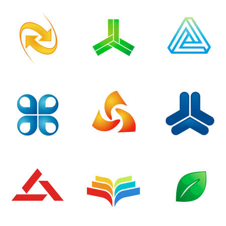 Set of corporate vector branding / logo templates. Just place your own brand name.のイラスト素材