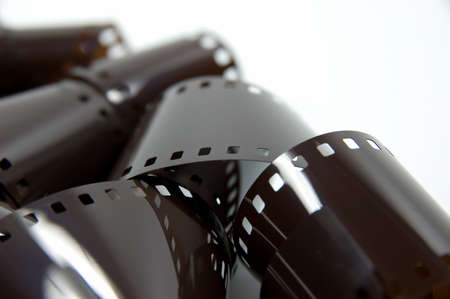 closeup of 35mm filmの写真素材