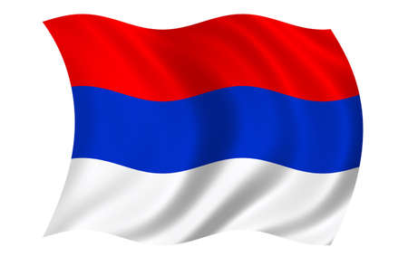Serbia Flagの写真素材