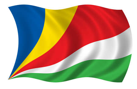Seychelles Flagの写真素材