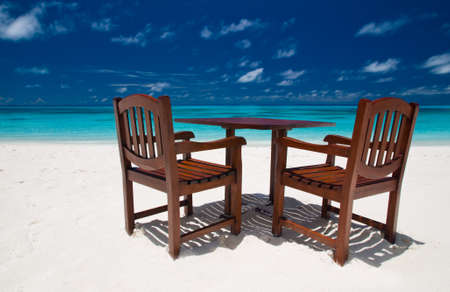 Beach restaurant on a maldivian Icelandの写真素材