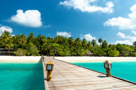 jetty to paradise beachのeditorial素材